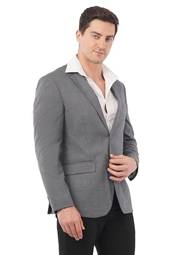 Image of SaintX Men's Premium Formal Blazer || Stretchable Triple Blend Fabric || Slim Fit || Fully Lined || Versatile Stylish Coat for Men || Professional Jacket || All Purpose