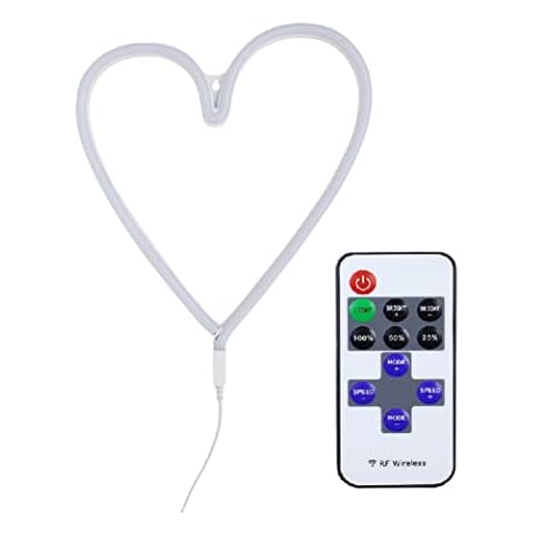 Remote Control Pink Heart LED Wall Light Cover