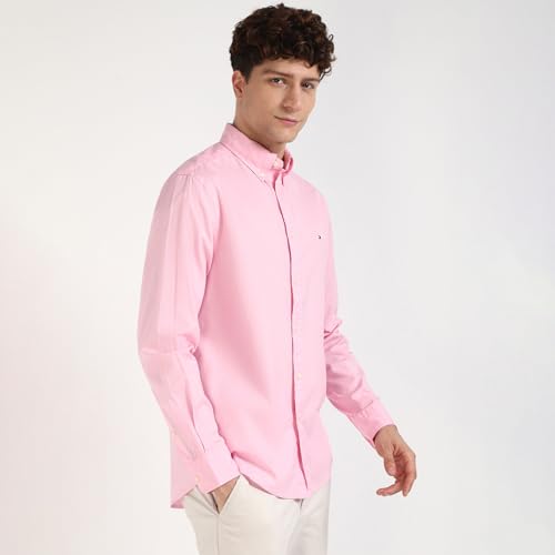 Image of Solid Regular-Fit Cotton Shirt
