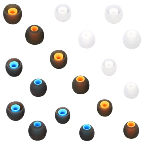 Image of Earbuds Replacement Tips Silicone Earbud Tips Ear Gels Fit for Inner Hole from 3.8mm - 5.1mm Earphones 9 Pairs S /M /L