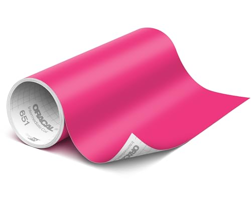 ORACAL 651 Matte Pink Vinyl Durable Roll Easy to Weed Permanent Adhesive Craft Vinyl for Plotting Machines Decals & DIY Projects 12 x 10ft