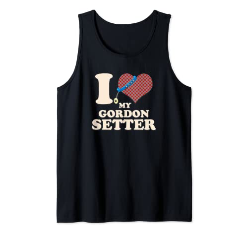 Amo a mi Gordon Setter Heart Dueño del perro Camiseta sin Mangas