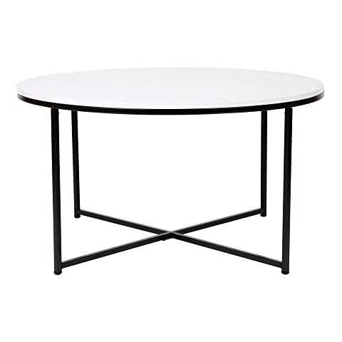 Flash Furniture Hampstead Coffee Table with Gold Frame Cover