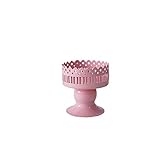 XIALIUXIA Mikrowellenabdeckhaube/Mikrowellen Abdeckung/Fliegenhaube,Cupcake-Ständer mit glockenförmiger Kuppelabdeckung, transparente Glaskuppel, Kinder-Geburtstagsfeier, rosa Metall-Dekorrahmen, m