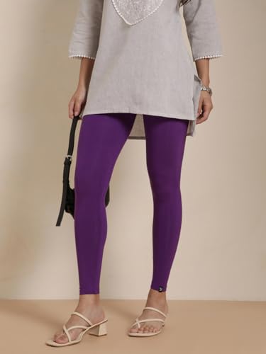 Image of TWIN BIRDS Women Viscose Ankle Leggings | Stretchable Kurti Wear Bottom