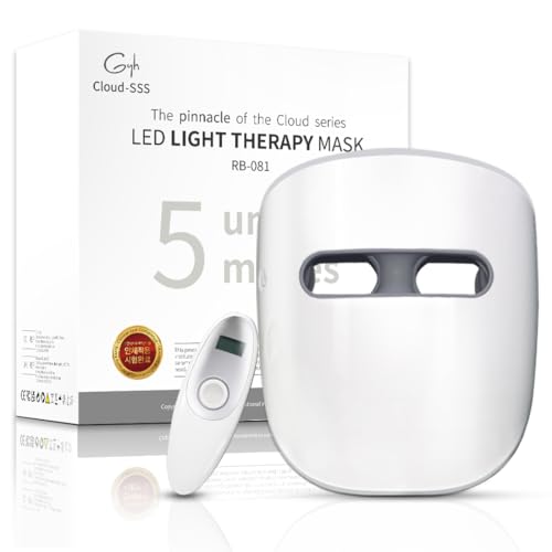 GYH LED Light Therapy Mask - FDA Cleared Facial Mask Device for Acne and Wrinkle Reduction, Infrared, Red, and Blue Light Treatment, Model RB-081, FSA/HSA Eligible