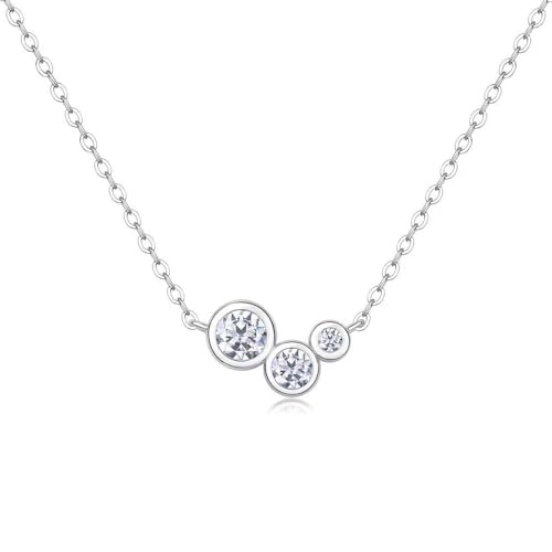 Cadeau maman et petite amie collier moissanite argent precieux