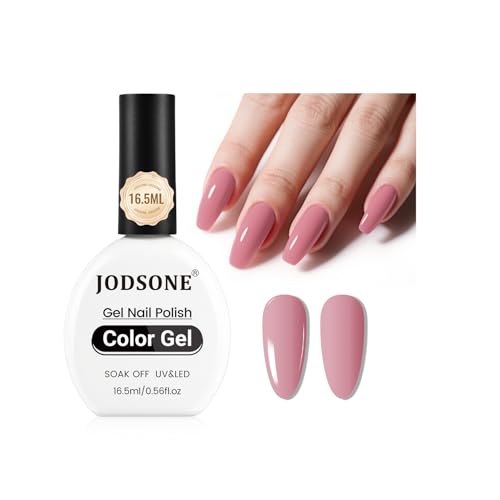 JODSONE 16,5 ml Smalto gel Dusty Roses Soak Off Lampada UV per unghie Manicure artistica Salone di bellezza Fai da te a casa Colore solido Regalo per donne e ragazze