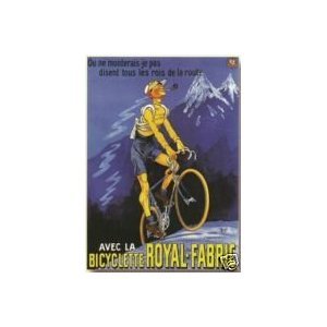 PLAQUE METAL 40X30 PUBLICITE ANCIENNE VELOS ROYAL FABRIC