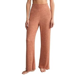 Z SUPPLY Women’s Dawn Smocked Rib Lounge Pant, Arabian Spice