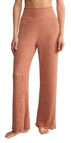 Z SUPPLY Women's Dawn Smocked Rib Lounge Pant, Arabian Spice