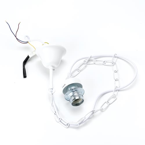 ORION LIGHTSTYLE Catena di sospensione con attacco E27, anello a vite per lampada, catena (bianco)