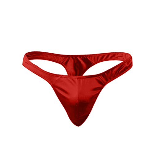 Gusspower_ Herren G-stringtanga Slip Tanga Satin Micro Mini String für Männer Jockstrap Unterwäsche Höschen Thongs BA541 (Rot, Taille (64-100 cm)) Cover