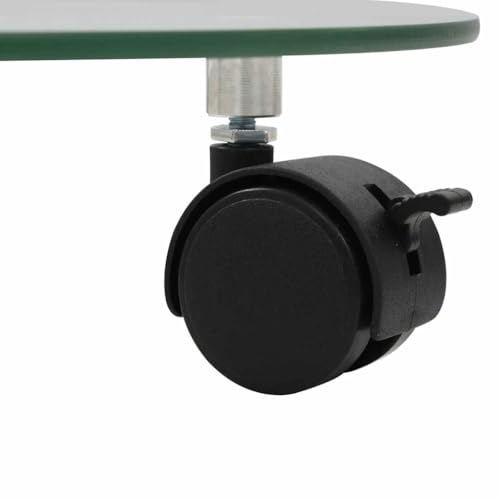 Support de plantes roulettes pivotantes 360 et freins verre 28cm