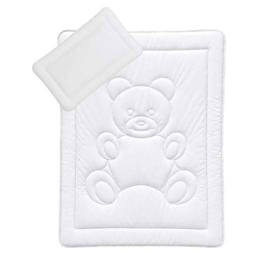 Kinder Bettdecken Set mit Bärchensteppung 40x60 cm + 100x135 cm nach Öko-Tex Standard 100 zertifiziert