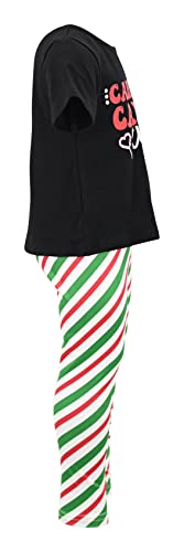 Image of Unique Baby 2 Piece Girls Printed Leggings Outfit with Short Sleeve Shirt Kid and Toddler Clothes Set