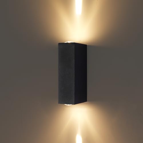 Applique murale extérieur LED en aluminium noir au design moderne et finition étanche IP65