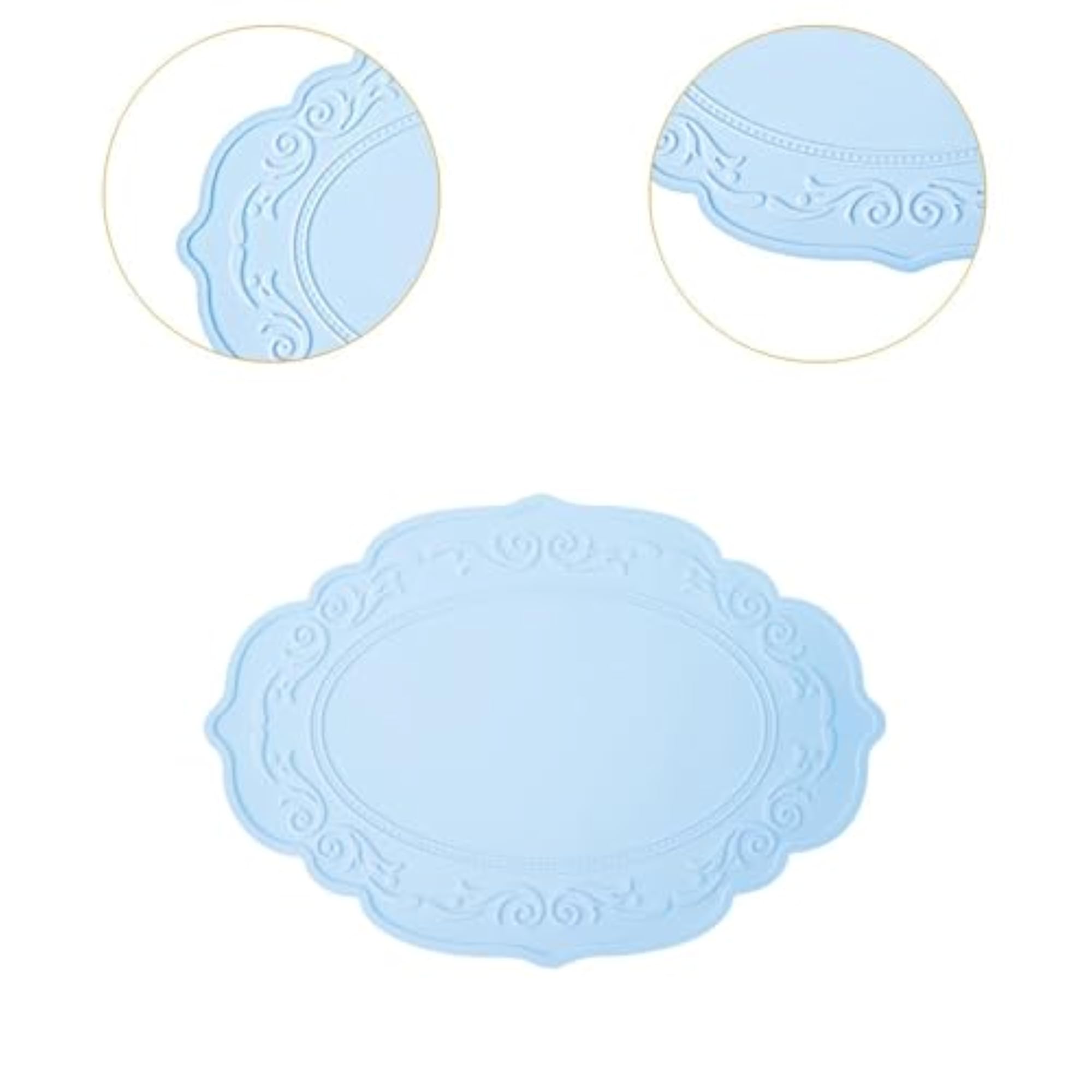 Portable Blue Oilproof Dining Table Placemat