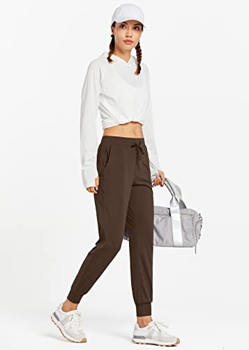 Image of Libin Women's Joggers Pants Athletic Casual Sweatpants Petite /Regular /Tall | Running, Workout, Gym, Yoga, Lounge, Travel, Golf Clothes with Pockets, 4 way stretch, Tapered, Dance Trousers