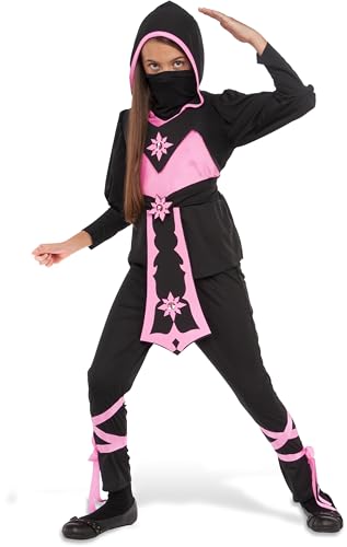 Rubies Pink Crystal Ninja Costume for Kids, Girl's Large