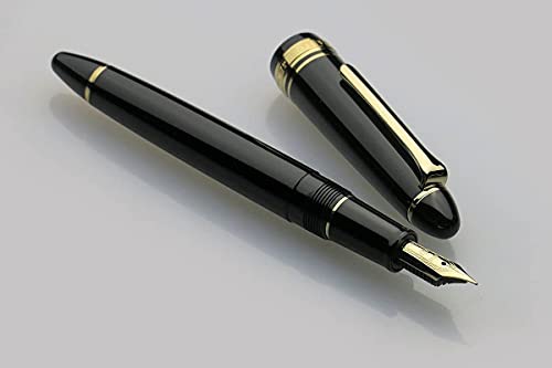 sailor 11-0570-320 pro fit casual fountain pen gold trim black medium point