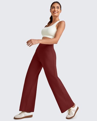 Image of G4Free EverGoing Wide Leg Ankle Pants for Petite Women with Pockets Stretch | Moisture Wicking, 4-Way Stretch, 7 /8 Ankle Length, Faux Fly Detail, Faux Back Pockets, Yoga To Casual Wear