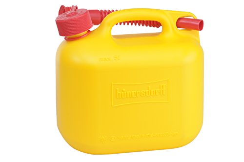 hünersdorff GmbH 811570 Nourrices à Carburant Standard PE-HD Homologation Nu et Accessoires, Rouges/Jaune, 5, 5 l