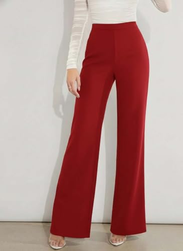 Image of KOTTY Women's High-Rise Straight Fit Stretch Pants for Office, Casual and Smart Wear