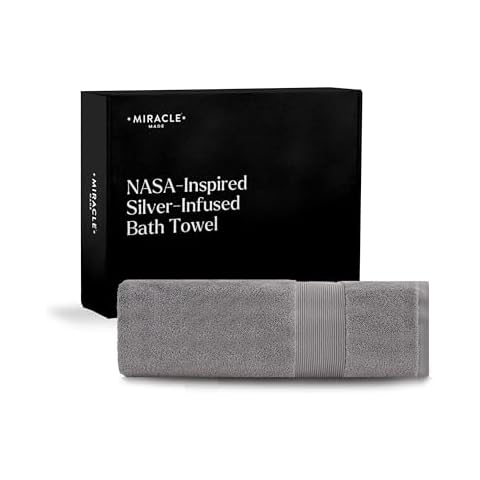 Miracle Made Bath & Shower Towel - Premium 100% Cotton Silver Gift Bath Sheets Fade Resistant Highly Absorbent Quick Drying Cover