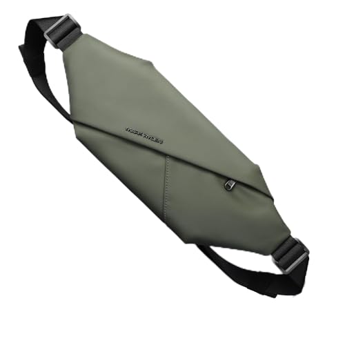 MARKETRON Ultraligera Sling Bag Slingtasche, impermeable Schultertasche Umhängetasche Herren Klein Brusttasche Crossbody Bag Mode Hüfttasche für Reise Schule Wandern Fitness Fahrrad Jagd, verde