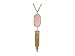Kendra Scott Signature Rayne Tassel Pendant Necklace in Gold Plated and Rose Quartz