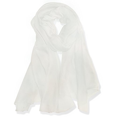 PLECUPE Weicher Damen Schal Scarf Chiffonschal, Hochwertiger Perfect Frauen Chiffon Schal für Mädchen Ladies, Pure Color Soft Long Summer Wrap Muffler Scarves Sarong, Stil#26 Cover
