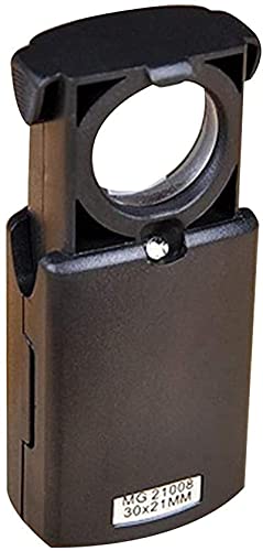 BTZHY Magnifying Glass,30 x 21mm Folding Eye Glass Lens With LED Light For Jewelry Watch Repair Tools Portable