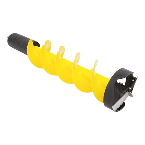 6" Diameter Ice Auger Bit, 29" Length Nylon Corless Ice Auger Drill Bit with Protective Cover, Weighs only 2.8 Pounds, Ice Fishing Auger for Ice Fishing(Yellow)