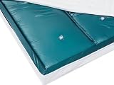 Colchón de agua de vinilo doble 180 x 200 cm estabilización baja con forro protector
