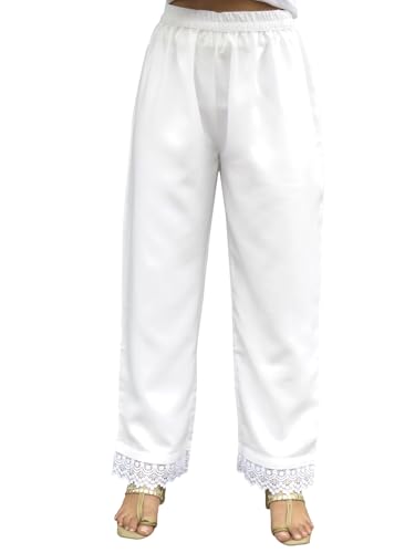 Varanga Women Lace Detailed Regular Palazzo White