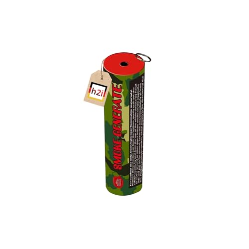 h2i Rauchgenerator mit Reißzünder| 1 Stück | Rot | +/- 180 sec | Rauch Vulkan Fontäne |...