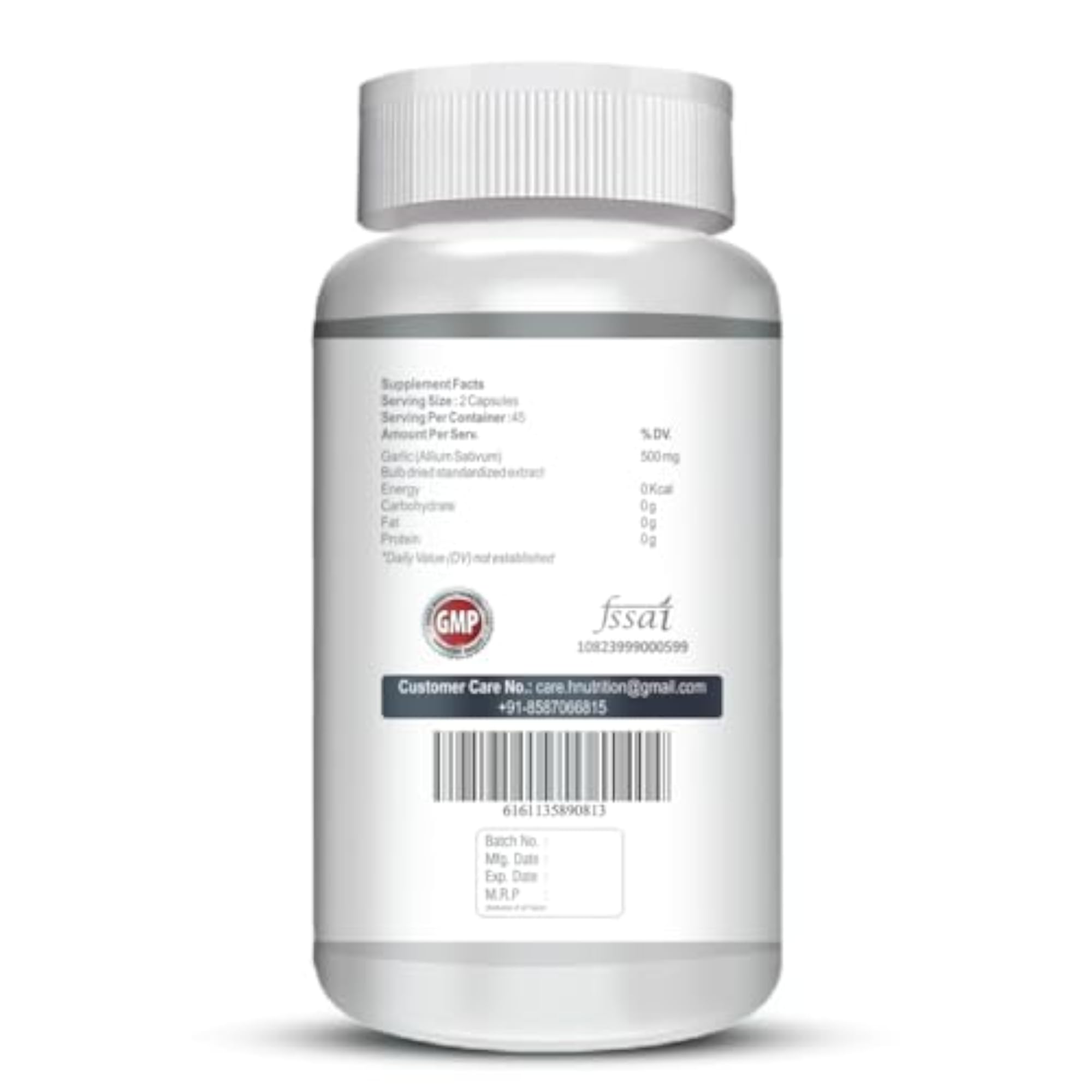 Healthy Nutrition Garlic Extract Capsules, 90 Count