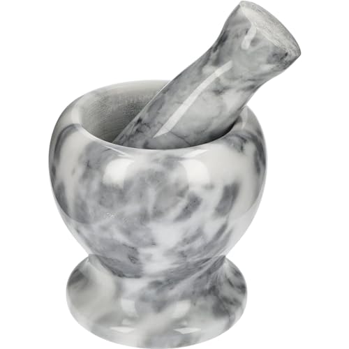 Title: Mortero de cocina Browin con mortero de mármol 312023 | diámetro de 10,5 cm | picadora para núcleos, especias, nueces, pimienta o hierbas (gris)