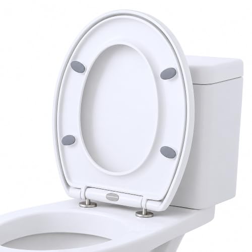 Harbour Housewares Soft Close Oval Toilet Seat Universal Quick Release