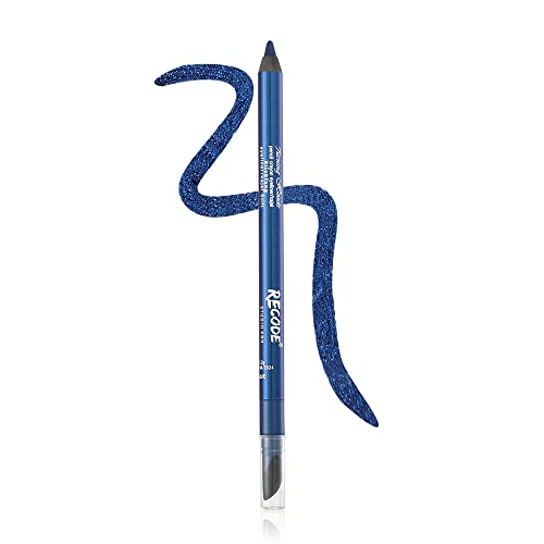 Recode Turning Heads Crayon Gel Eyeliner Pencil comes with Smudger on other side, longlasting, Water-proof & smudge-proof Formula, Blue, 1.2gm