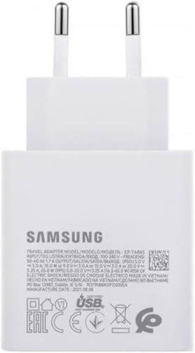 EP-TA865 Ladegerät Netzteil Travel Adapter Super Fast Charging 65W Kompatibel mit Samsung USB Typ C Type-C Weiß Bulk (ohne Verpackung) (1)