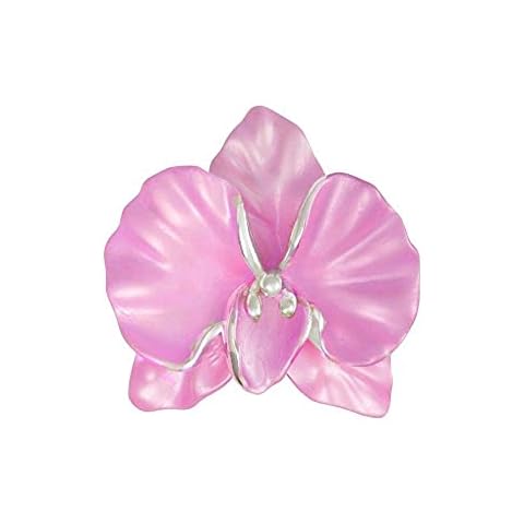 Eternal Collection Enchanting Orchid Pink Enamel Flower Brooch 3.5 Pink Cover