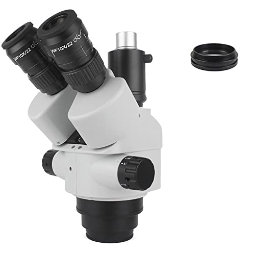 Microscope 7X-45X 3.5X-90X Simul-Focal Trinocular Microscope Zoom Stereo Microscope Head 0.5x 2.0x Auxiliary Objective Lens C-mount Camera For PCB Soldering Phone Repair PCB inspection(Wiht 1x 100mm-0