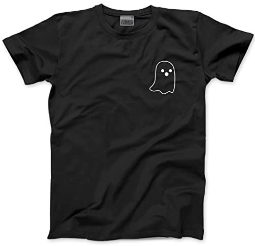 Ghost Pocket Logo Men's Unisex T-Shirt - Black Large