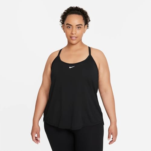 Nike Damen Dri-FIT One Tank Top, Black/White, M