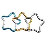3. Karabiner Clips Star Spring Hook Schlüsselanhänger Camping Karabiner