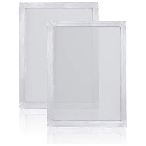 2 Pack Aluminium Screen Printing Frames with 43T/110 White Mesh for Screen Printing (10" X 14") Cover