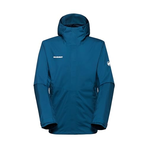 Mammut Veste hardshell pour homme, de la série Alto, S, bleue, veste à capuche, veste fonctionnelle, en technologie DRY 2 L, Deep Ice, S