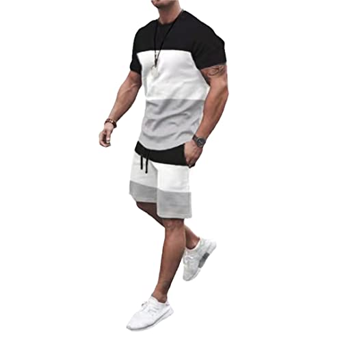 Survêtement homme short imprimé 3D et t-shirt ensemble taille M référence ts2815